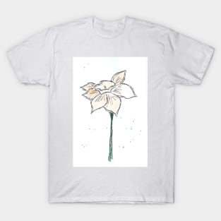 Narcissus. Spring Flower. Watercolor, art decoration, sketch. Illustration hand drawn modern T-Shirt